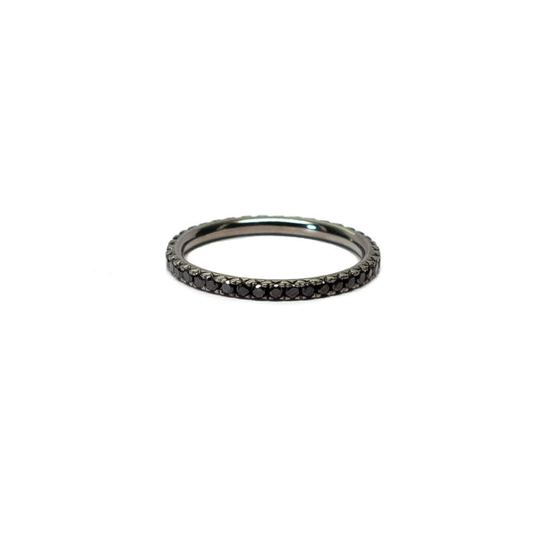 Black Diamond Pave Eternity Stack Ring (0.60 tcw) - Ring - frannieb