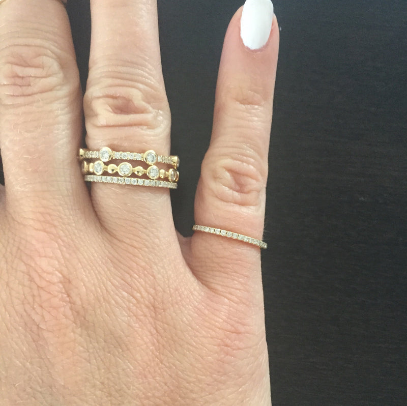 Pave Pinky or Midi Ring (0.15 tcw) - Ring - frannieb
