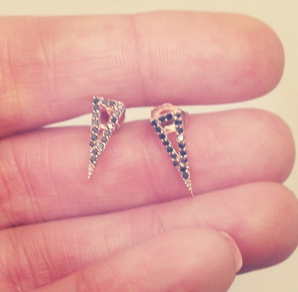 Triangle Spike Earrings - Earrings - frannieb
