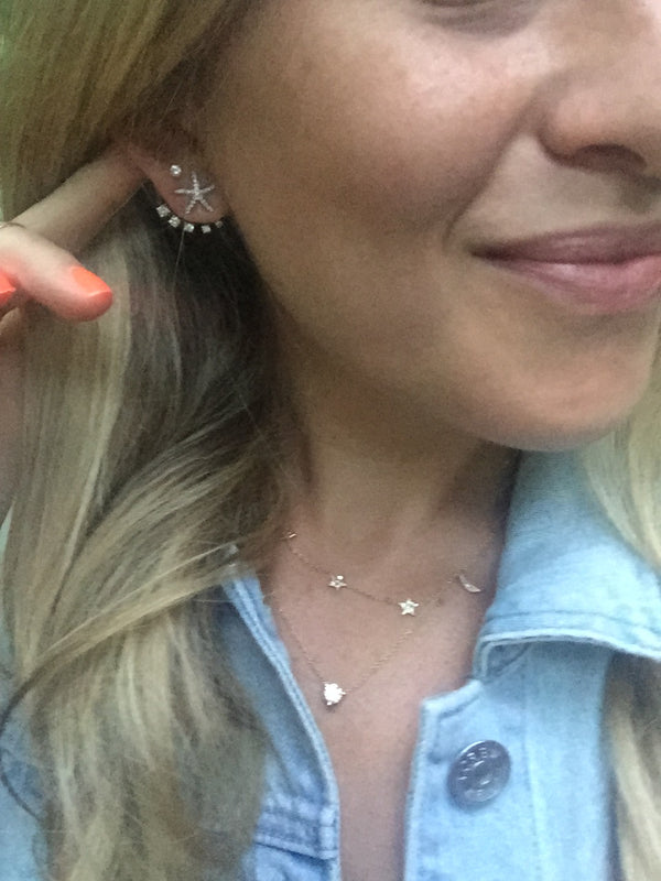 Diamond Starfish Earrings - Earrings - frannieb