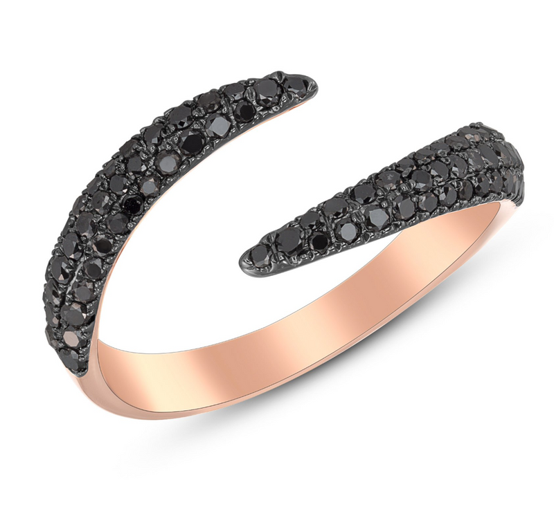 Black Diamond Claw Ring - Ring - frannieb